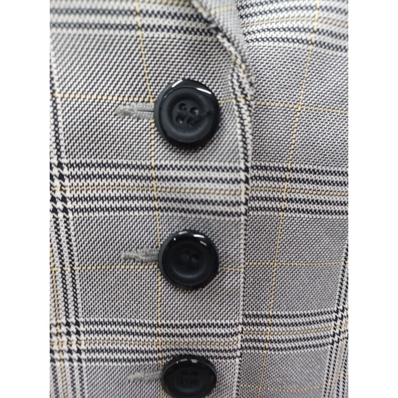 Giorgio Sant Angelo Womens Blazer Jacket Windowpane Gray Sz 12 - Picture 5 of 10